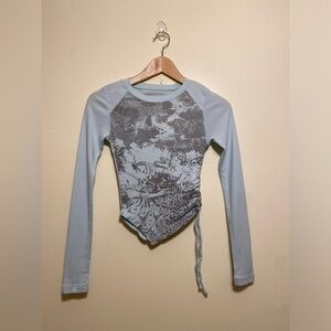 Kimchi Blue Light Blue Knit Top. Size XS
